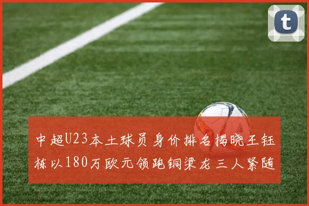 中超U23本土球员身价排名揭晓王钰栋以180万欧元领跑铜梁龙三人紧随其后